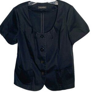 Lane Bryant Black Short Sleeve Blazer